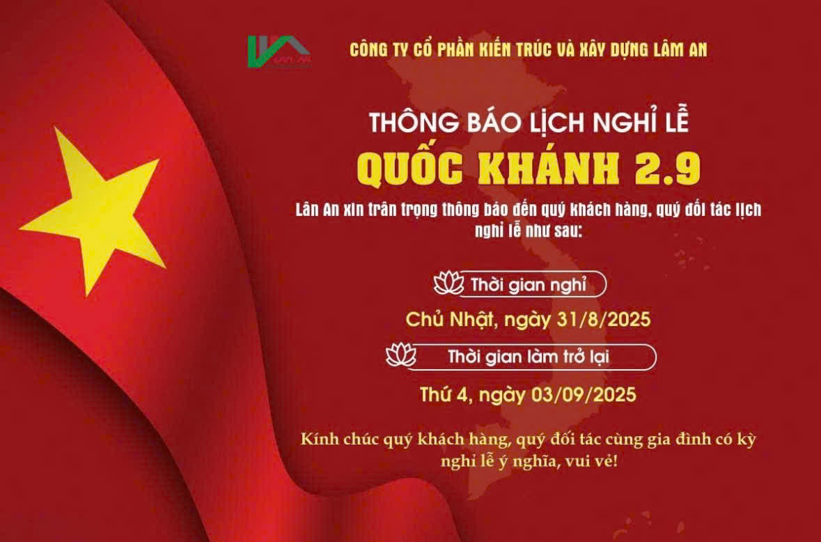 THÔNG BÁO NGHỈ LỄ QUỐC KHÁNH 2/9/2025